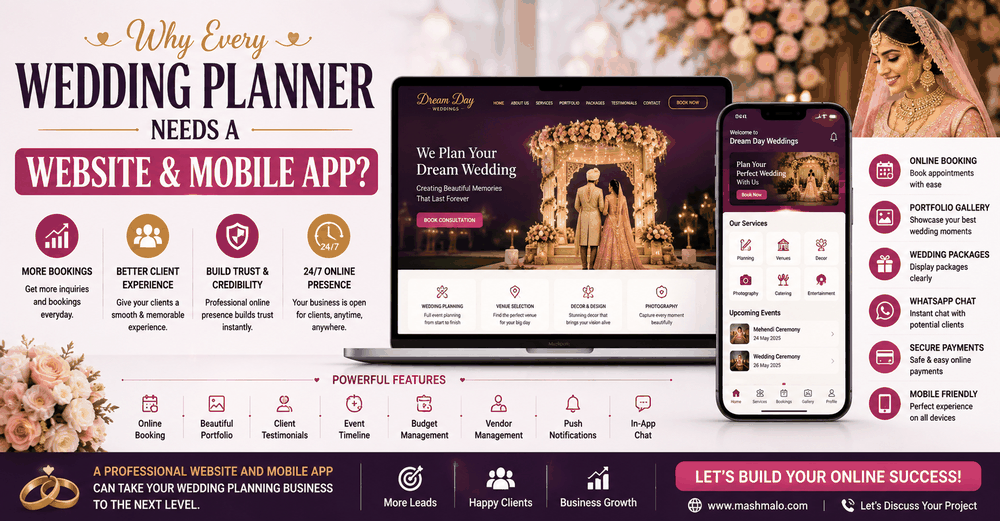 Why Every Wedding Planner Needs a Website & Mobile App