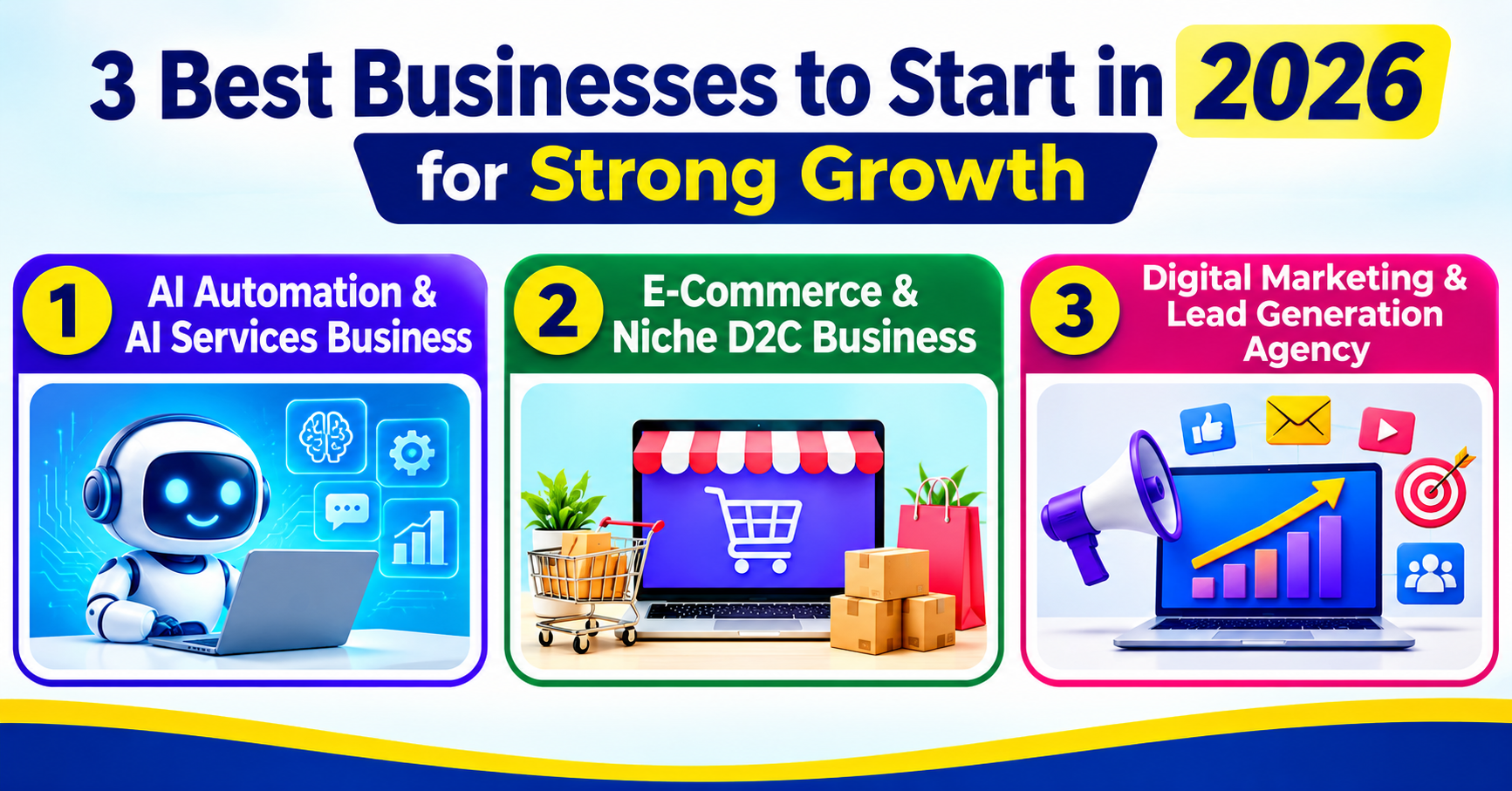 3 Best Businesses to Start in 2026 for Strong Growth