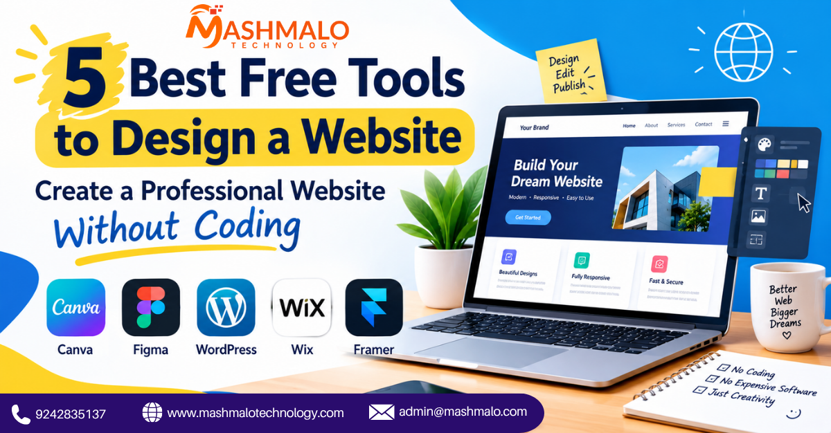 5 Best Free Tools to Design a Website: Create a Professional Website Without Coding